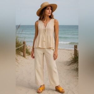 Eileen Fisher Timor Yellow Leather Cork Wedge Platform Resort Sandals Size 8.5